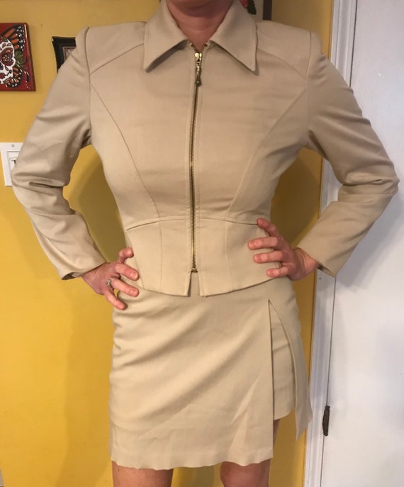 Vintage 1990s Cache beige women’s suit /jacket & s