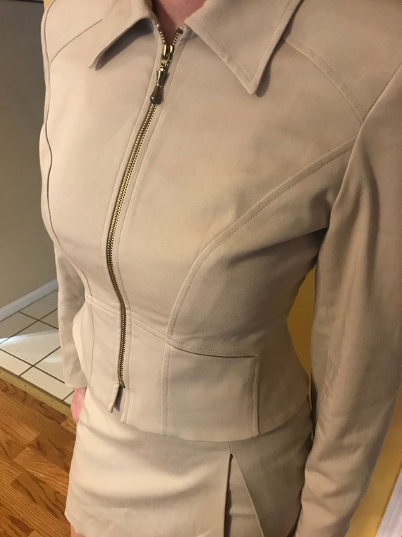 Vintage 1990s Cache beige women’s suit /jacket & … - image 4