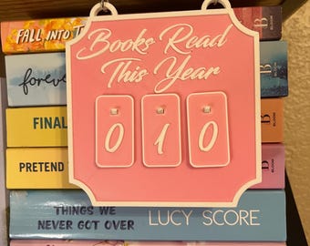 Hanging Book Counter for Personal Library, Count Books for the YEAR!