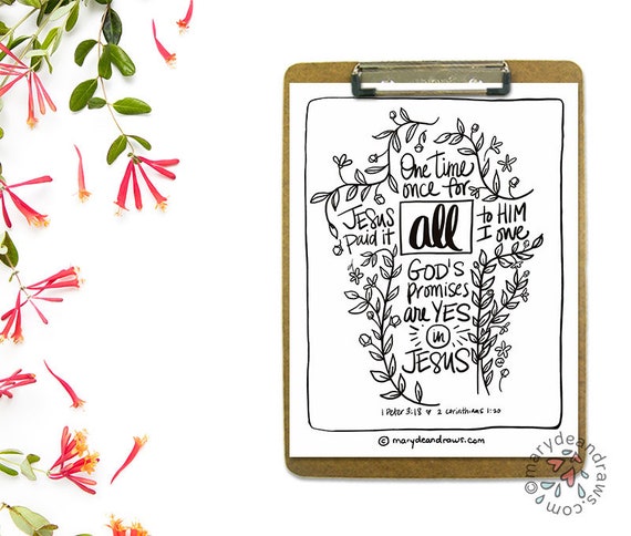 Updated Hand Drawn Bible Verse Coloring Pages Collection From The Marydean Draws Blog 64 Coloring Pages 23 In Spanish