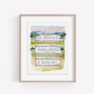 Watercolor Hymn Art Print “Be Thou My Vision” Landscape