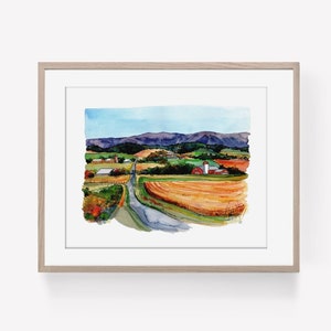 Shenandoah Valley Farms and Cornfield Landscape Art Print