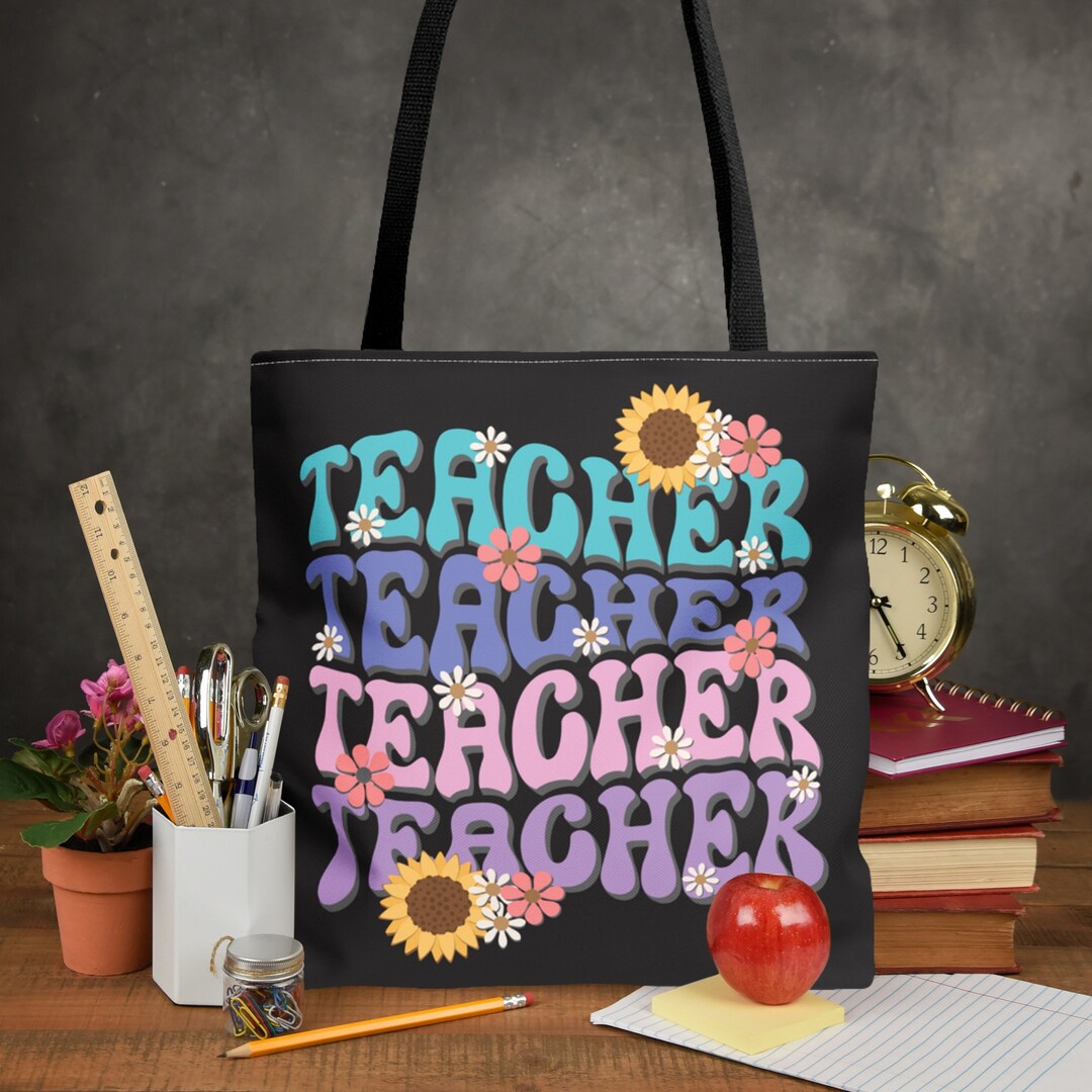 Teacher Tote Bag Back to School Backpack Teacher Carrier Etsy