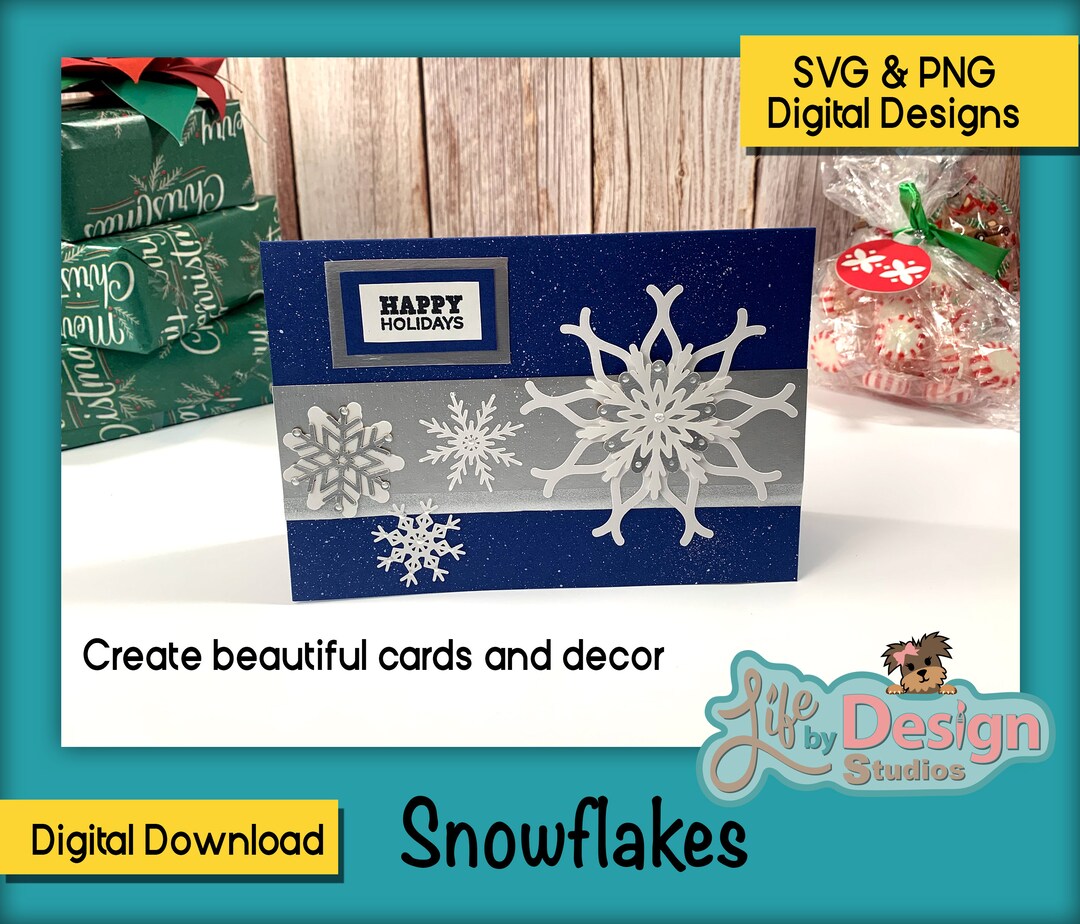 Snowflake Template - SVG and PNG Design- Digital Files for Cutting ...