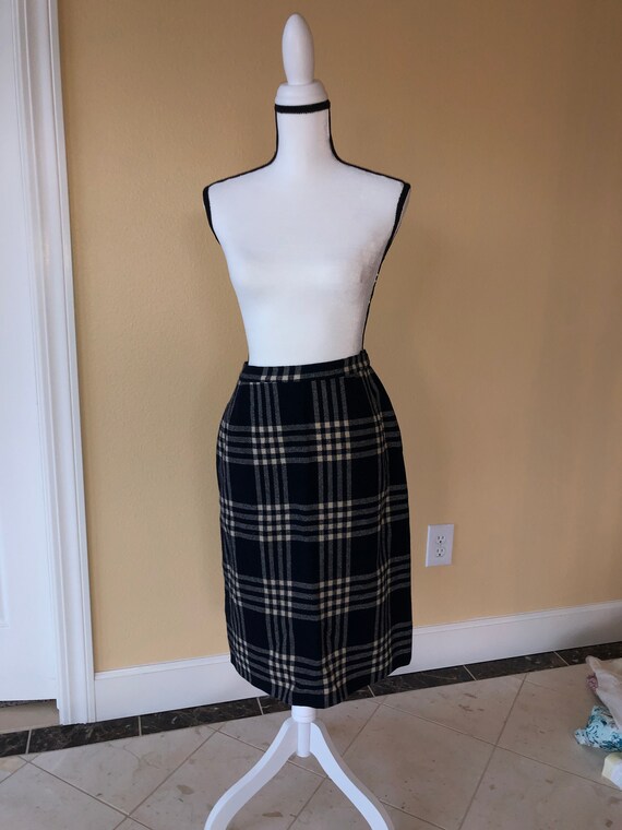 1940's Wool Plaid Skirt