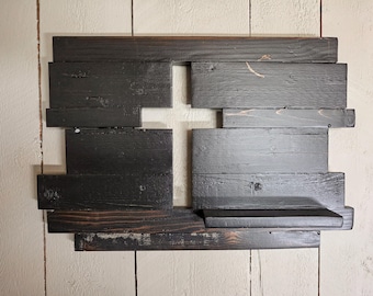 Reclaimed Wood Cross Wall Art | Rustic Christian Home Decor