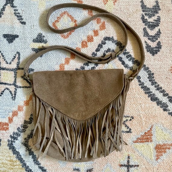 Vintage Leather Tassel Purse - image 1