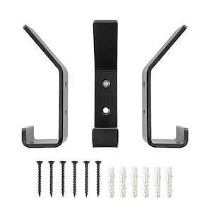 Self Adhesive Black Coat Hooks with Four Pegs - Handle King Ireland