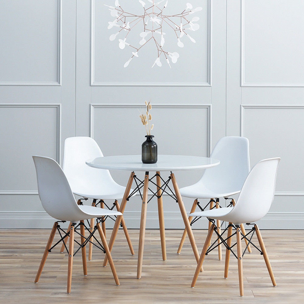80cm round 2024 glass dining table