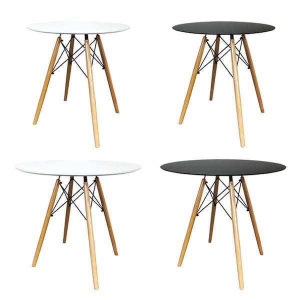 Round Dining Table Modern Design 60 or 80cm for Flat Appartment Lounge Bar