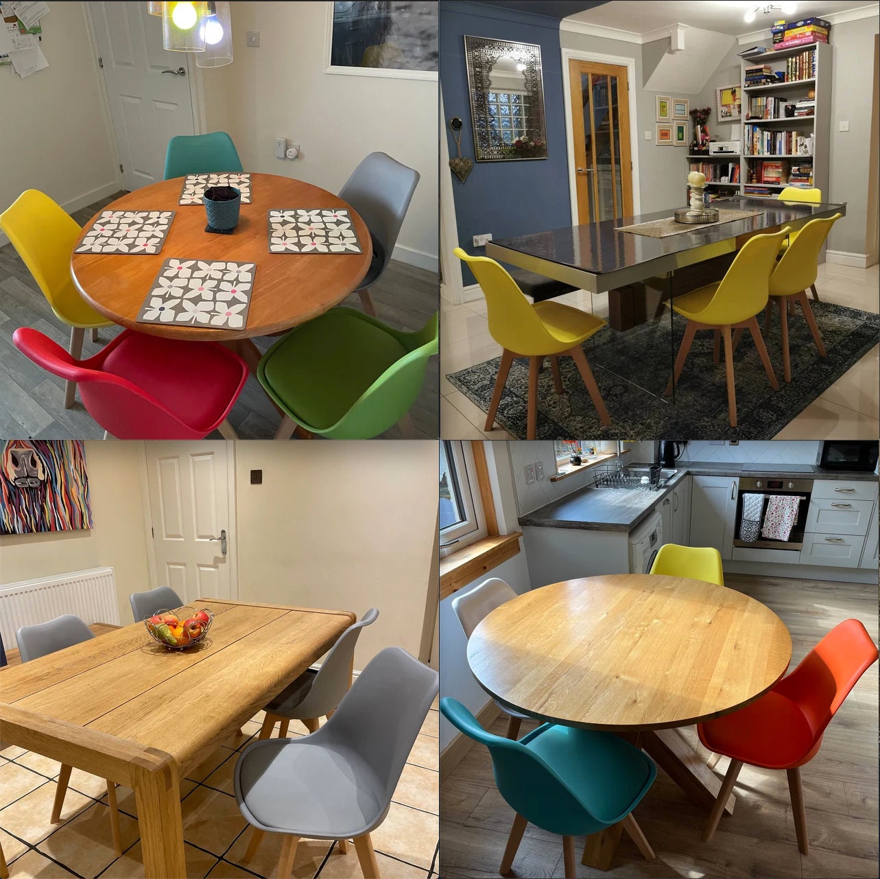 Coloured dining cheap room chairs