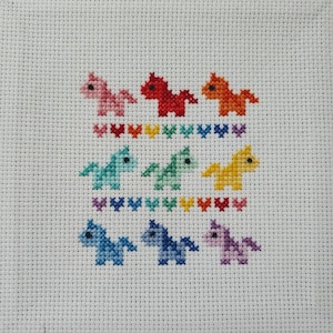 Adorable mini unicorn cross stitch pattern