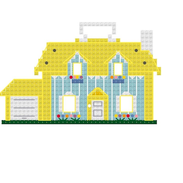 Vintage Fisher Price House Cross Stitch Pattern