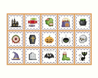 Halloween Sampler cross stitch pattern