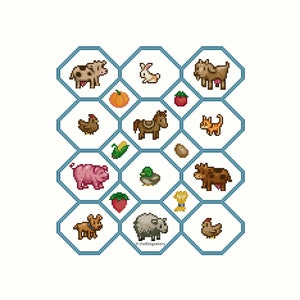 Stardew Valley Sampler cross stitch pattern