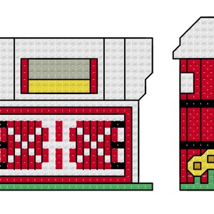 Vintage Fisher Price Barn and Silo cross stitch pattern