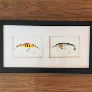 Rapala Deep Tail Dancer Orange - Fischköder, Vintage lockt, Fisch-Kunst, Wandkunst, Karten, nautische, Tierwelt, Vögel, Marine Leben, Kunst