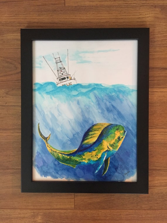 Relic Deep Sea Fishing Watercolour Brush Pens Fishing Lures, Vintage Lures,  Fish Art, Wall Art, Maps, Nautical, Wildlife, Marine 
