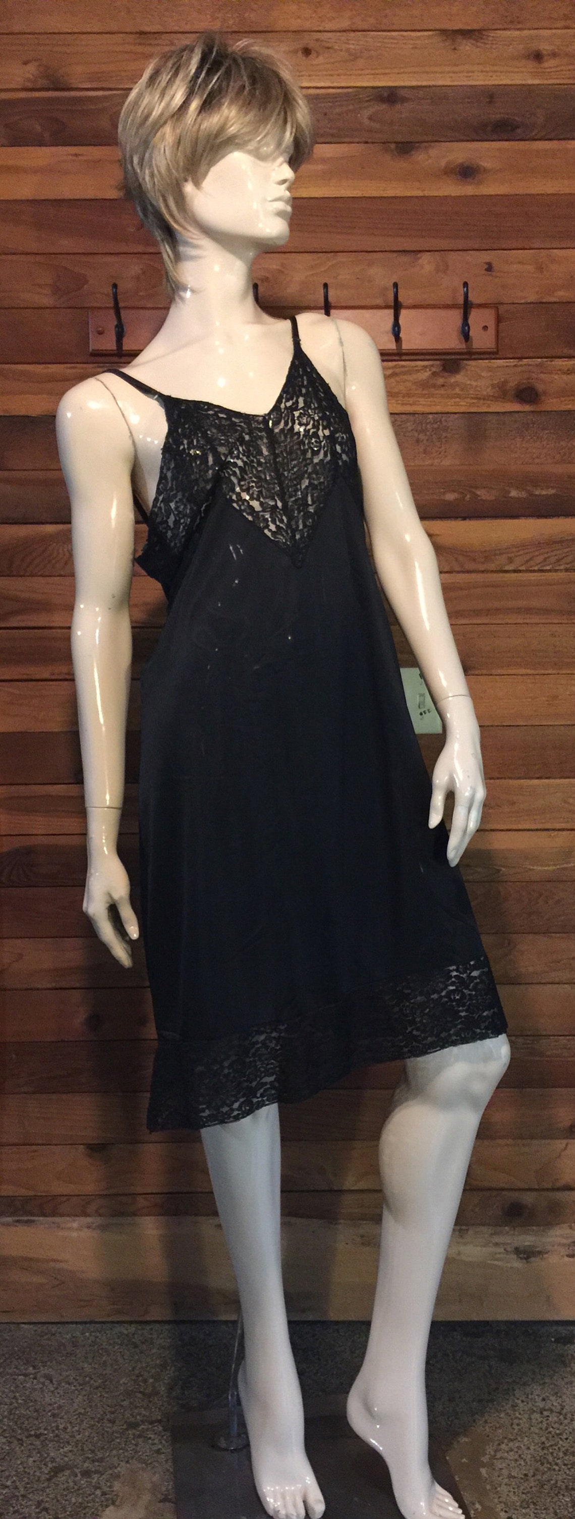 Vintage Lingerie 1950s NEW FORM Black Size 38 Full Slip | Etsy