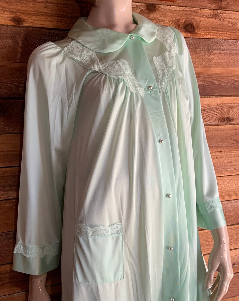 Vintage Lingerie 1980s SHADOWLINE Green Size Small Robe NOS - Etsy