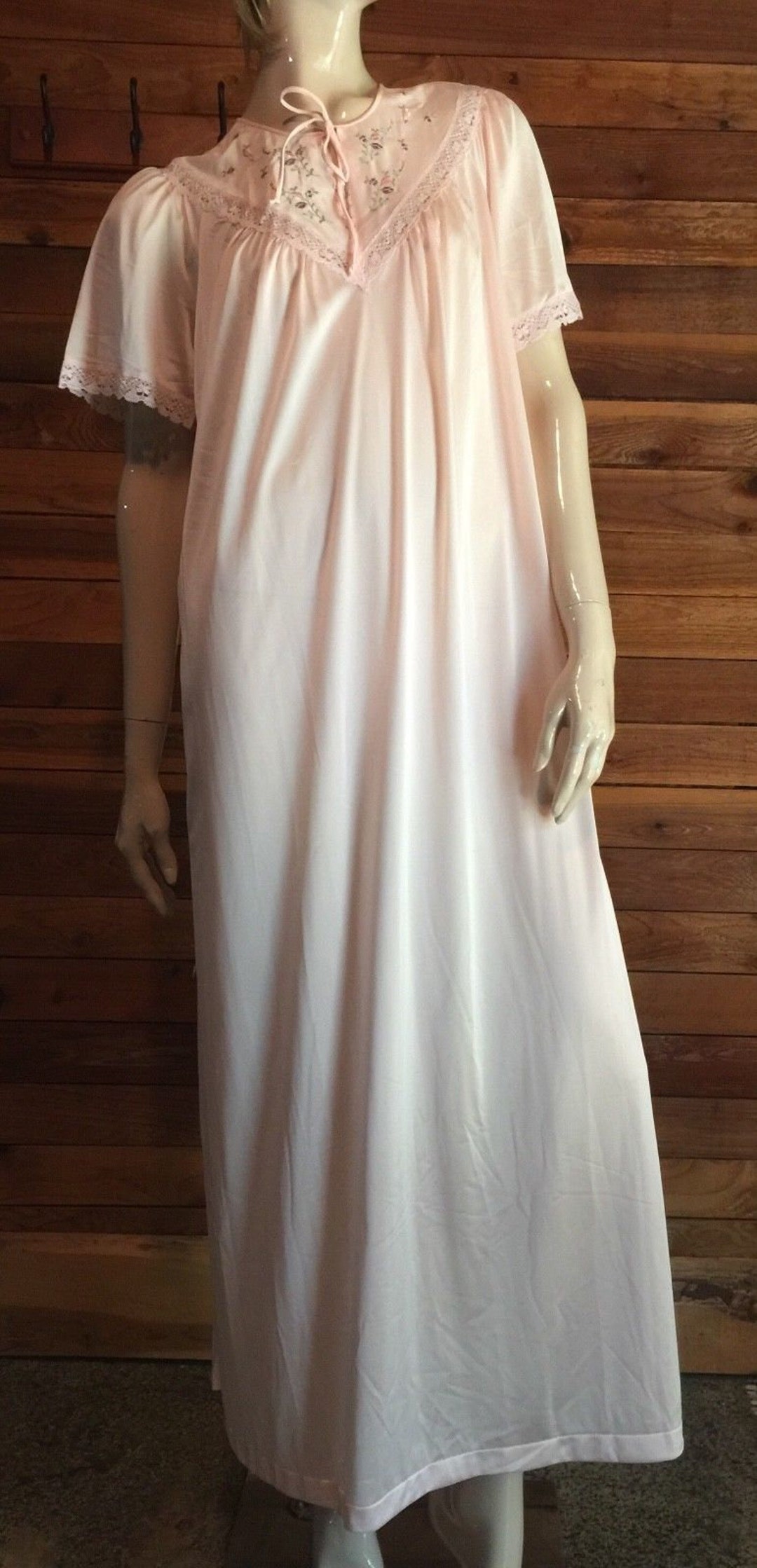Vintage Lingerie 1980s SHADOWLINE Pink Size Small Nightgown - Etsy