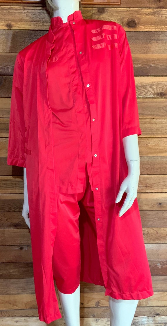 Vintage Lingerie 1960s SHADOWLINE Red 3 Piece Size