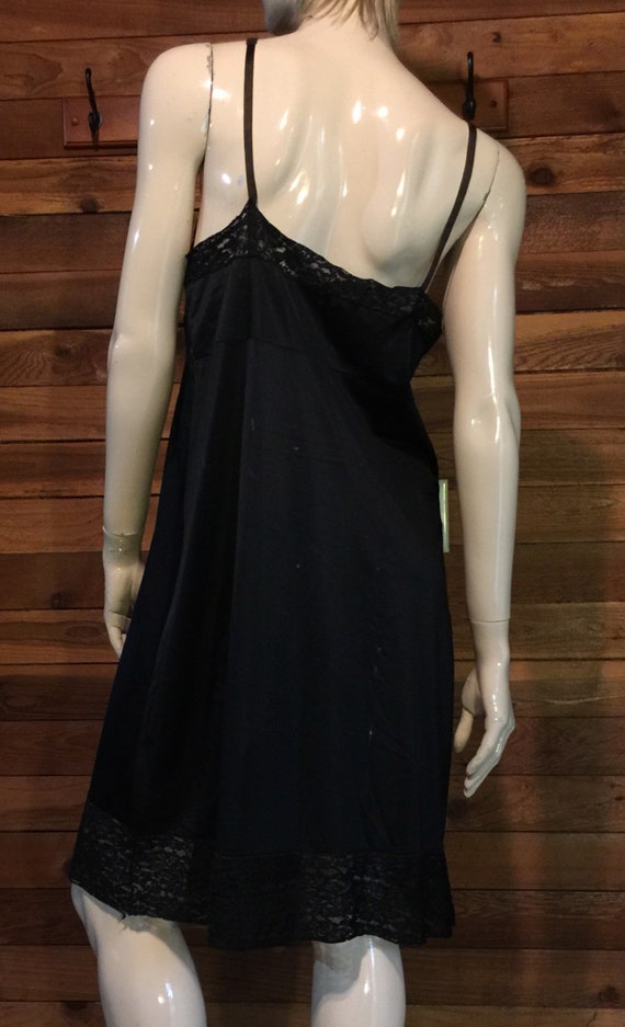 Vintage Lingerie 1950s NEW FORM Black Size 38 Full Sl… Gem
