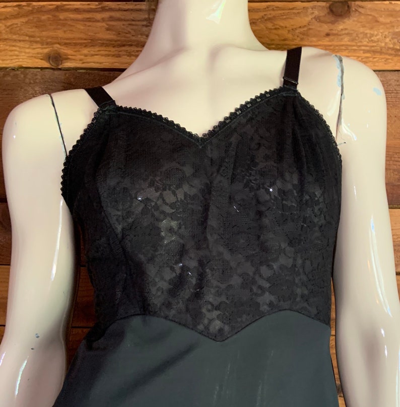 Vintage Lingerie 1950s SEAMPRUFE Black Size 34 Full Slip - Etsy