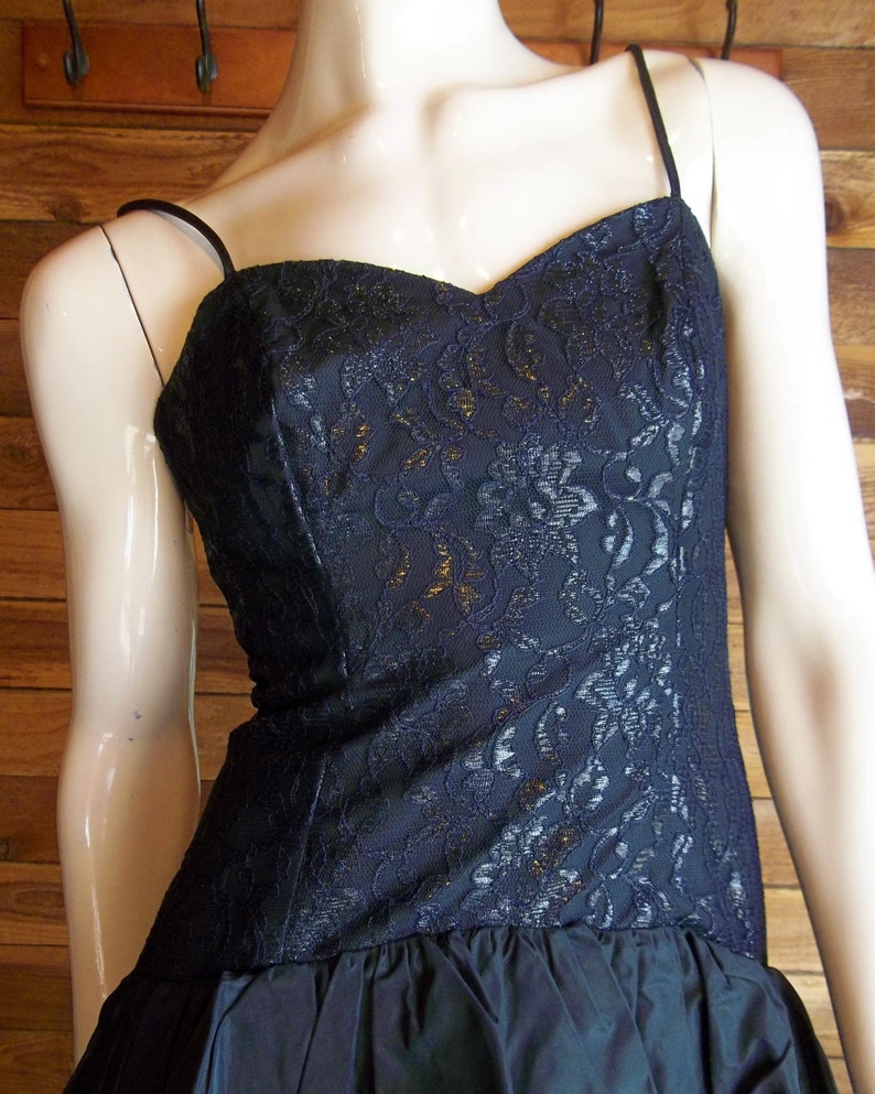 GORGEOUS Vintage 1980s LORALIE Original Black Sz 8 Formal Gown | Etsy