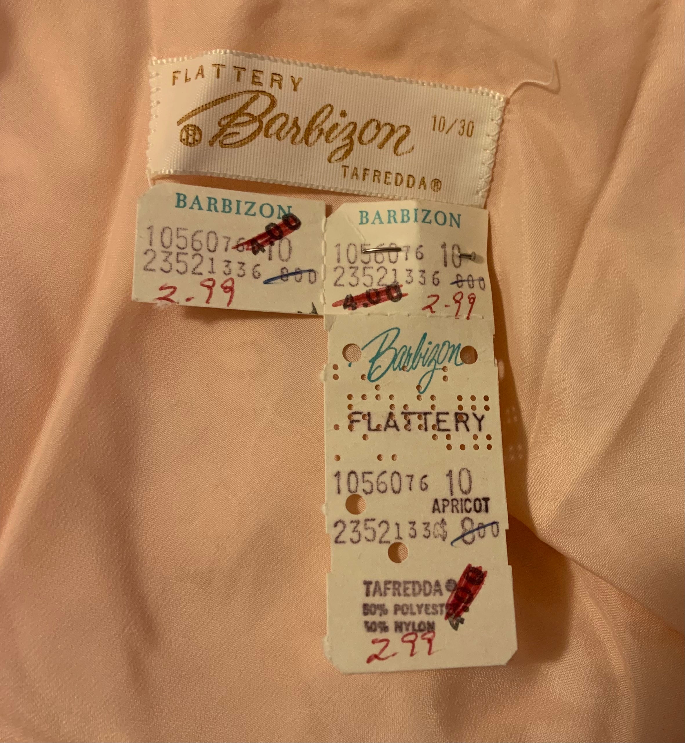 New Old Stock W/tags Flattery by BARBIZON Peach Size 10 Full - Etsy