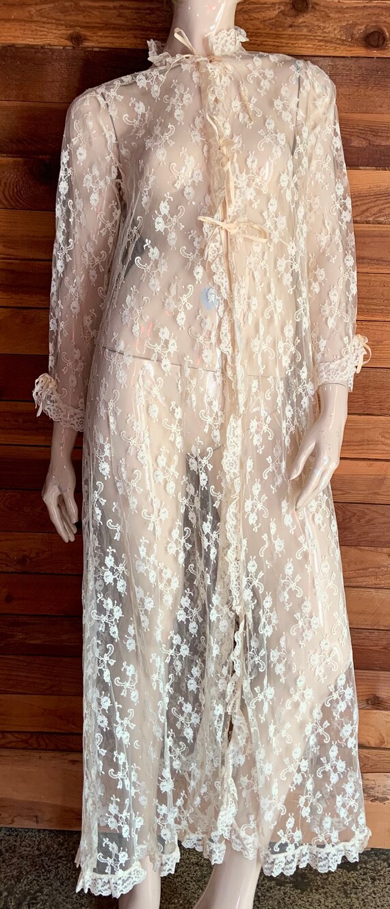 Vintage Lingerie 1980s LINDA LINGERIE Ivory Lace S
