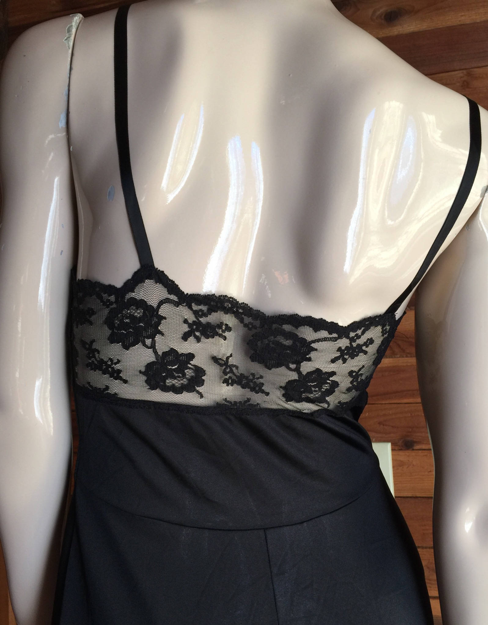 Vintage Black Size 32 Nylon Full Slip With Lace Trim - Etsy