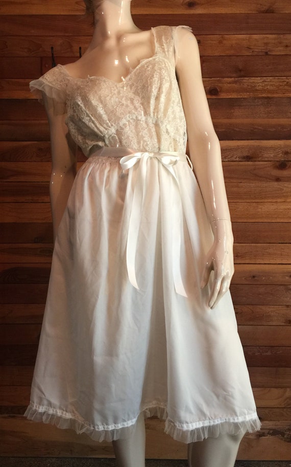 Vintage Lingerie 1950s GODFRIED Ivory Size 34 Nightgown Lace | Etsy