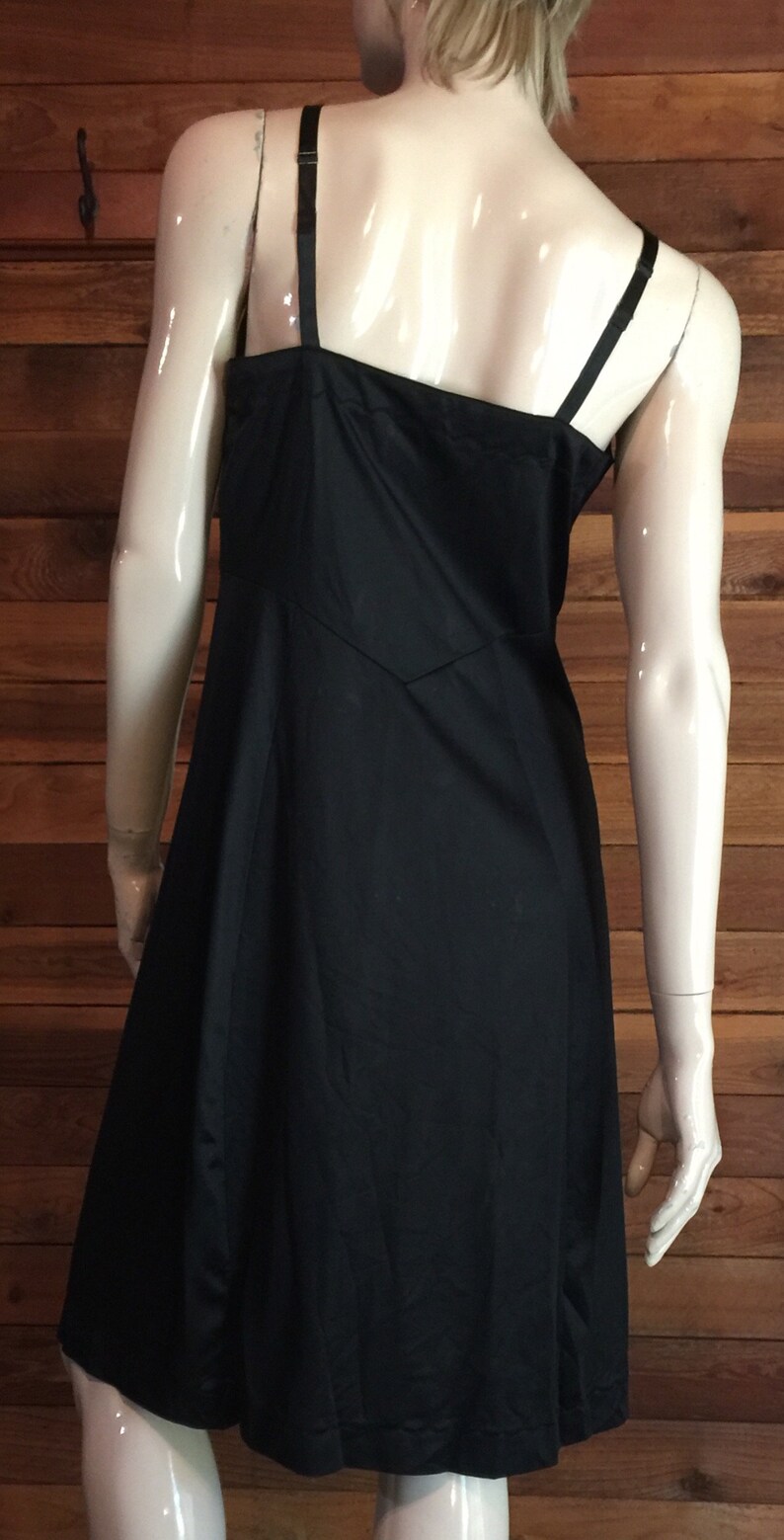 Vintage Lingerie 1970s SEARS Size 36 Tall Black Full Slip - Etsy