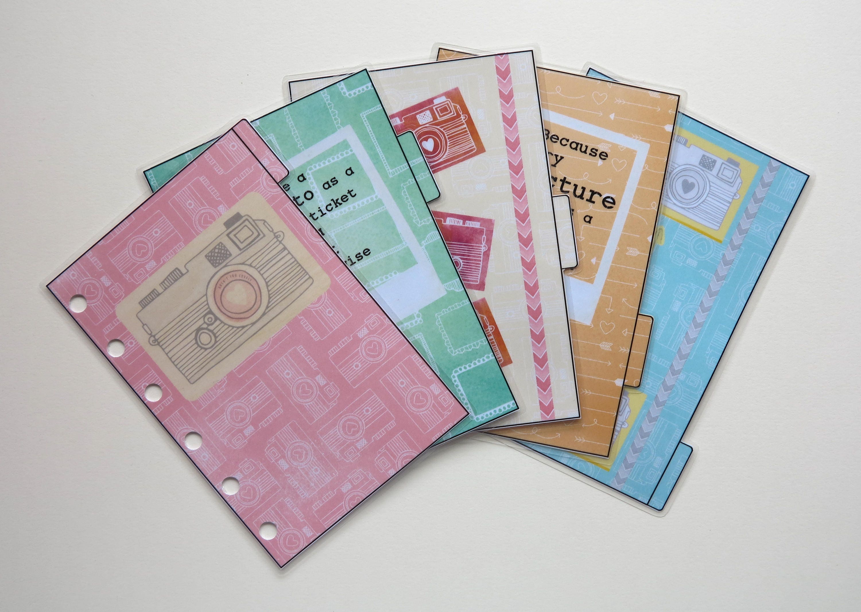 Pocket Size Filofax Dividers Handmade and Laminated Etsy UK