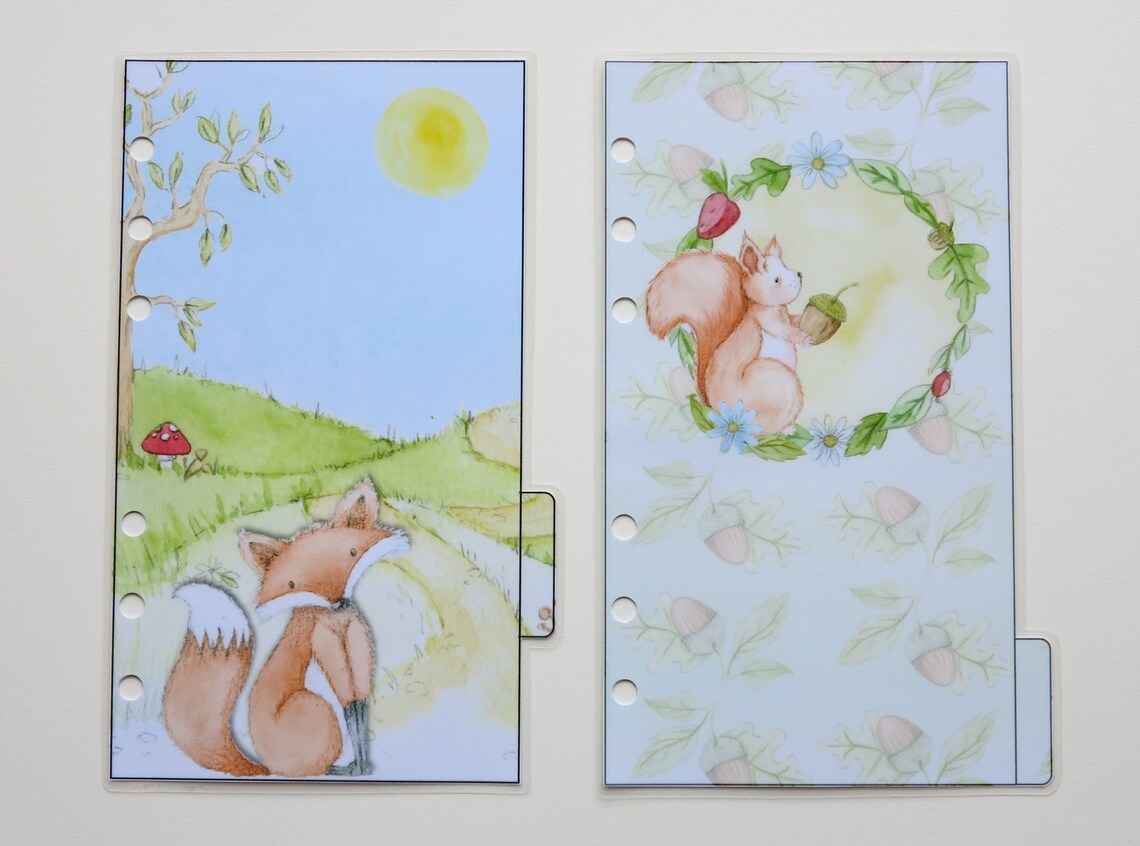 personal-size-filofax-dividers-set-of-5-handmade-and-etsy-uk