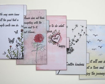 Personal Size Filofax 'Quotes' dividers - handmade and laminated