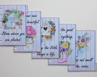 Pocket Size Filofax dividers - handmade and laminated