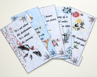 Personal Size Filofax dividers - set of 5 handmade and laminated