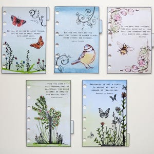 Pocket Size Filofax 'Quotes 2' dividers handmade and laminated image 2