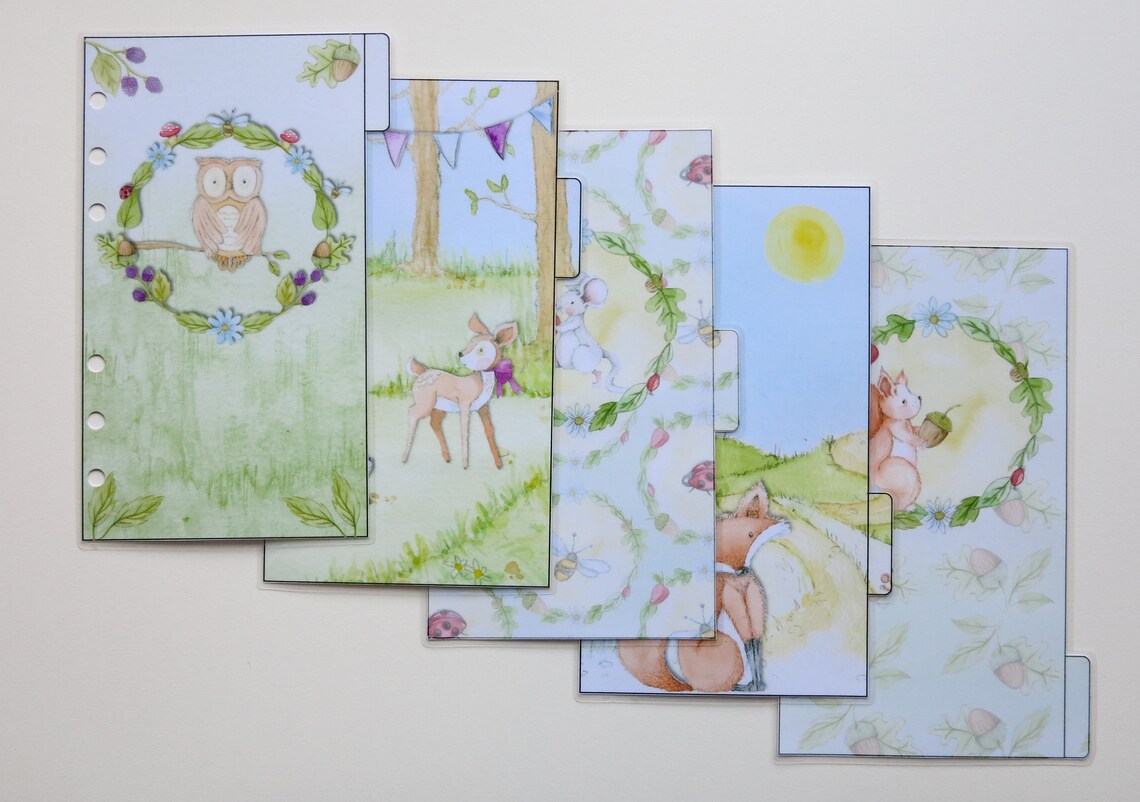 personal-size-filofax-dividers-set-of-5-handmade-and-etsy-uk