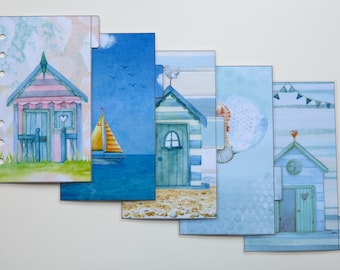 Personal Size Filofax dividers - set of 5 handmade and laminated