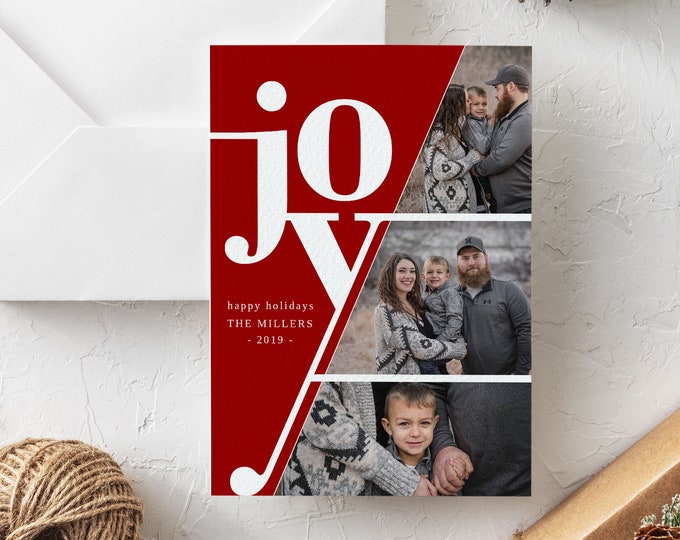 Christmas Photo Card Template/Printable/Christmas Cards/Just Married Announcement/Custom Holiday Card/First Christmas Together