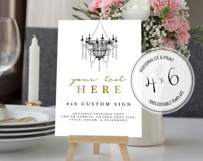 Custom Wedding Signs | 4x6 | Portrait Orientation | Wedding Card Box Sign, Guest Book Sign, Instant Download, Printable, #010