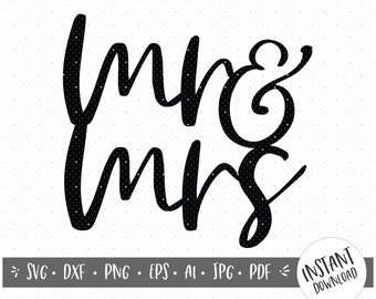 Mr and Mrs SVG/Wedding Vector File/Business Use/Wedding SVG/Getting Married SVG/Bride Shirt Design/Honeymoon Shirt Design