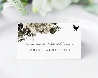 Wedding Place Cards Template/Wedding Place Cards Meal Choice Icons/Name Place Cards Wedding/Wedding Table Place Cards/Blank Place Cards
