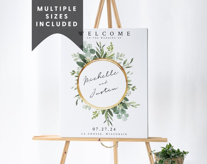 Eucalyptus Wedding Signs/Wedding Signs Bundle/Welcome Sign Template/Boho Welcome Sign/Large Welcome Sign/Boho Wedding Sign/Eucalyptus