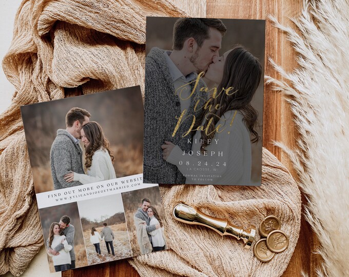 Save the Date/Modern/Wedding/Gold Foil Save the Date/Winter Save the Date/Minimalist Save the Date/Simple Save the Dates/Fall Save the Dates