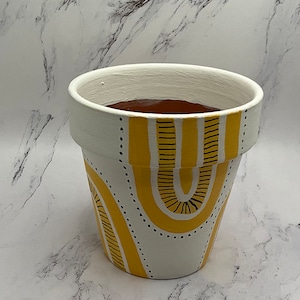Hand Painted BoHo Terracotta Flower pot