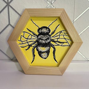 Hexagon Bee Wall Art